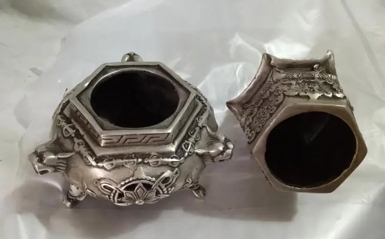 Курильница с тибетским китайским иероглифом бронзовые благовония