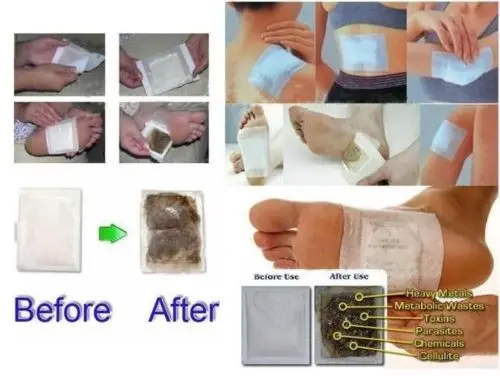 Пластыри для ног Detox FB02 20 шт. =(10 пластырь + 10 клеев) очищающие ног|foot toxin|patch footcleansing