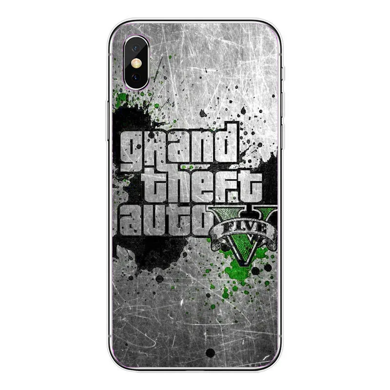 TPU Grand Theft Auto GTA V Мягкий Силиконовый ТПУ чехол для телефона для iPhone 11 11Pro XS Max XR X 10 8 7 6S Plus 5S SE 8PIUS TPU чехол - Цвет: TPU