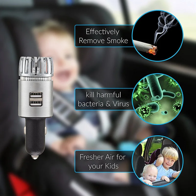 Автомобильный очиститель воздуха авто свежий воздух анион ионный кислородный