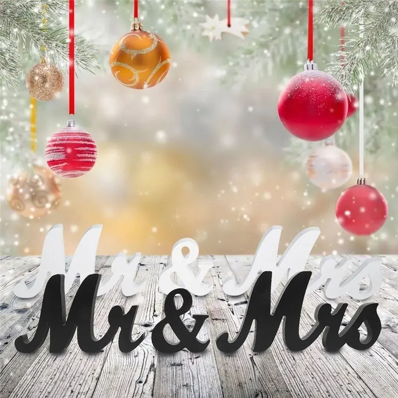 Деревянная дощечка деревянный знак простые Mr & Mrs деревянные принадлежности
