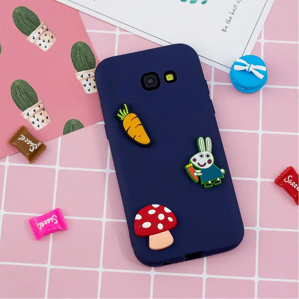 Silicone phone For Samsung A8 A6 Phone Case Plus A3 A5 A7 2017 Funda Drop-proof Back Covers |