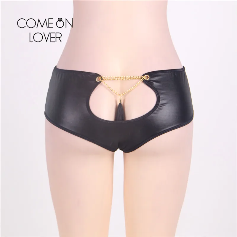 Comeonlover женское нижнее белье трусики с кисточками большие размеры черное Клубная