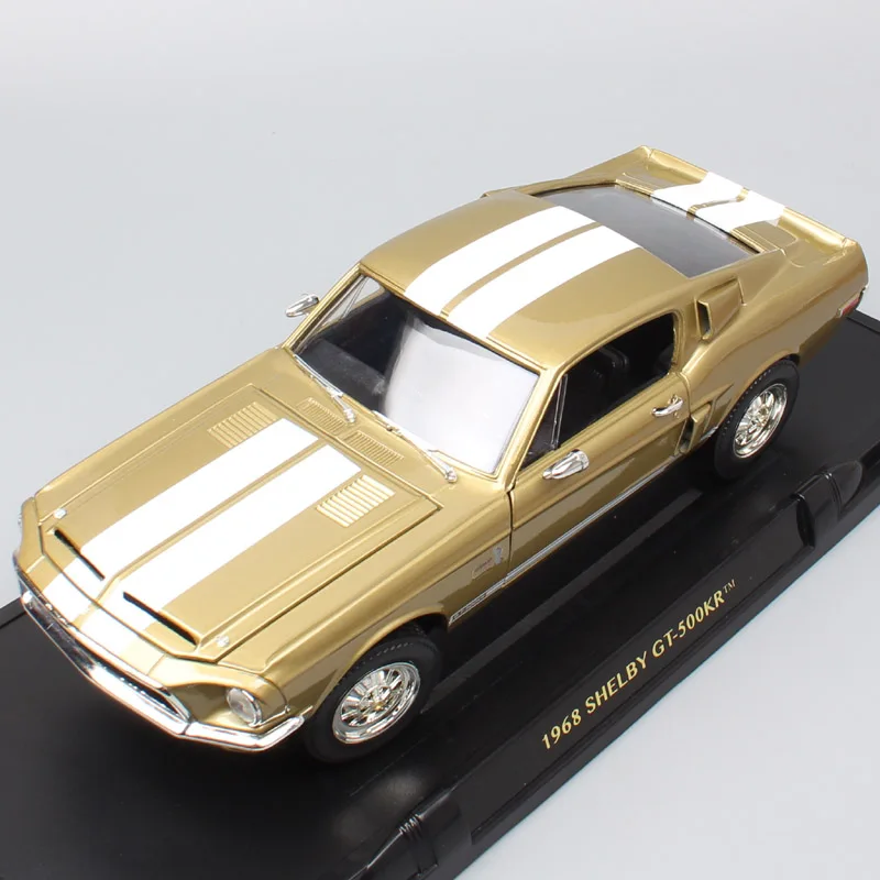 1/18 большой масштаб Классика Ретро Старый Ford Shelby Mustang GT 500KR 1968 гоночный литой автомобиль металлическая Модель автомобиля игрушки подарки для детей