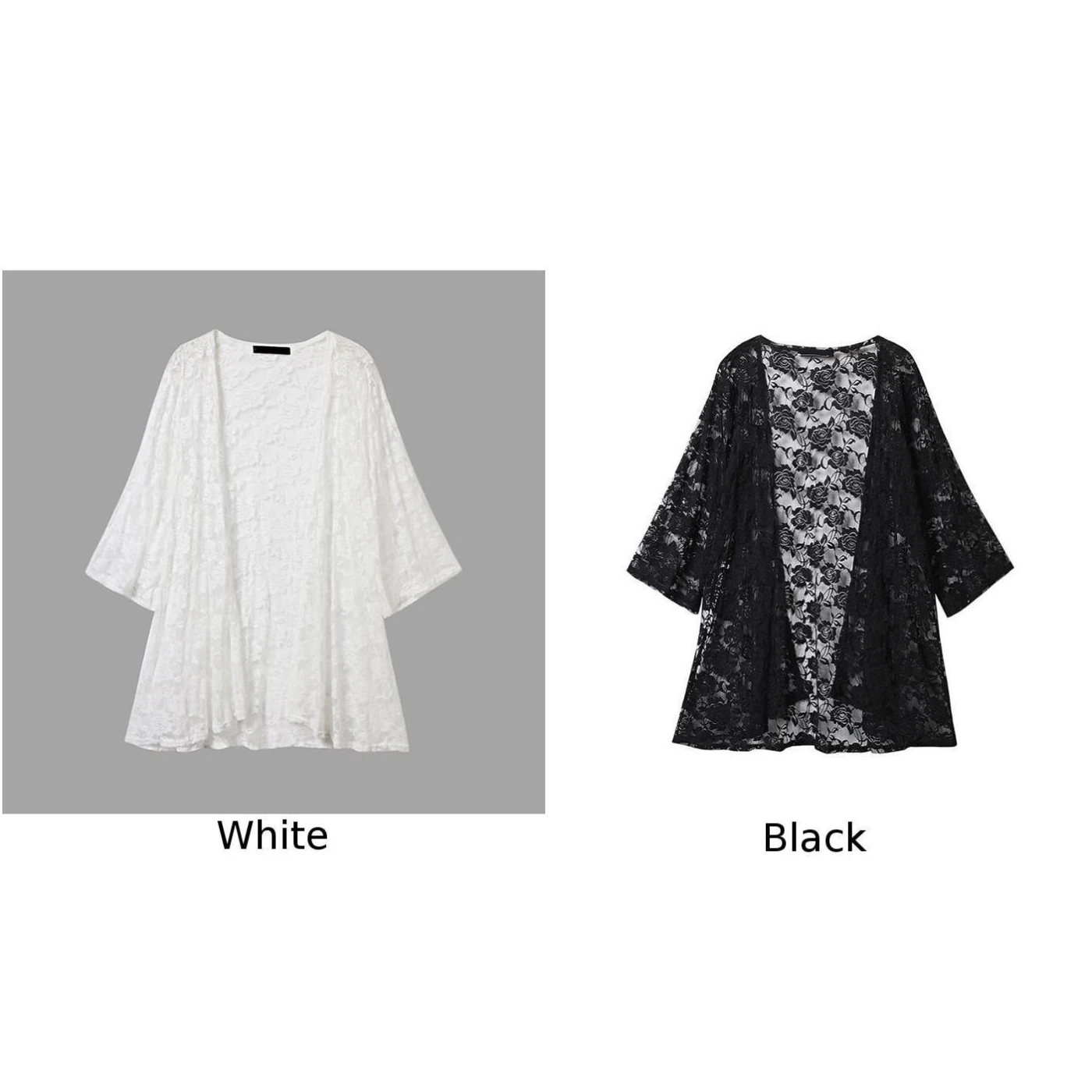 Модная женская накидка блузка свободное кружевное пальто шаль кимоно кардиган