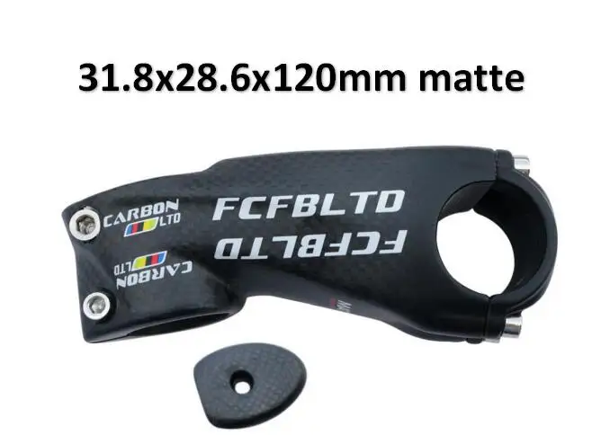 matte FCFB сверхлегкий 3 k вынос руля из углеродного сплава дорога велосипед вынос руля для велосипеда 31,8 мм 25,4 мм передняя вилка для горных велосипедов ствол 28,6 мм 50-120 мм - Цвет: matte