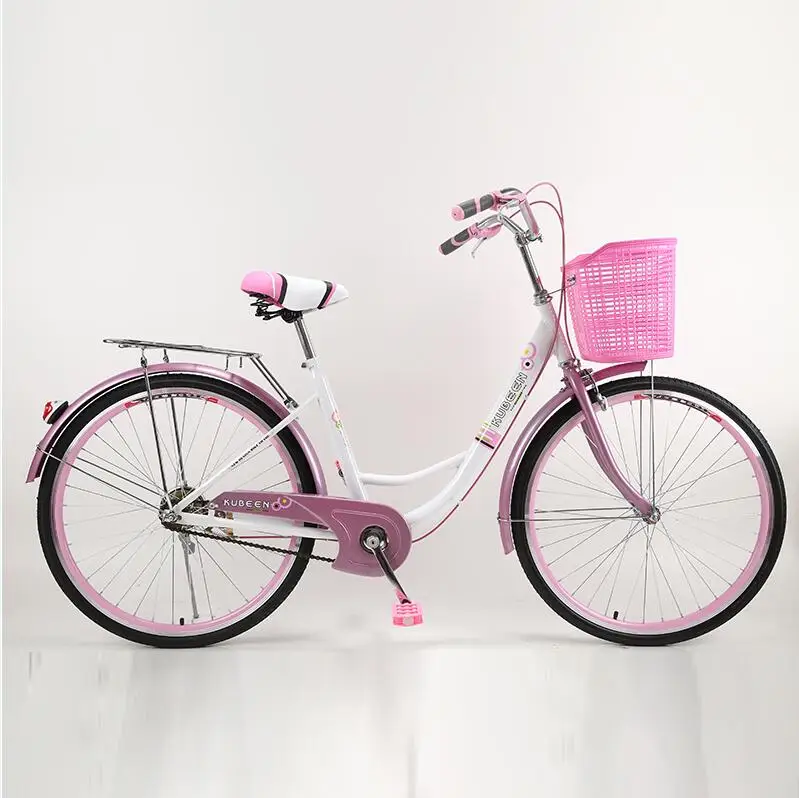 KUBEEN 400C шоссейный велосипед Полный велосипедный велосипед BICICLETTA дорожный велосипед 21 скоростной велосипед - Цвет: Розовый