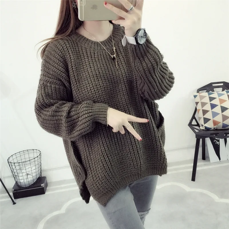 2018 Autumn Winter New Arrival Women Fashion Casual Wool Knitting Sweater Female Long Sleeves Plus Size Thick Warm Pullovers | Женская