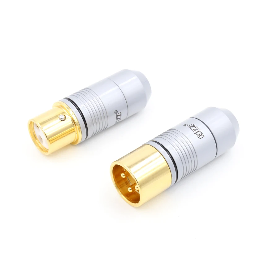 Hi Fi аудио 4 шт. 24К позолоченный теллуриевый медный разъем XLR для мужчин и женщин