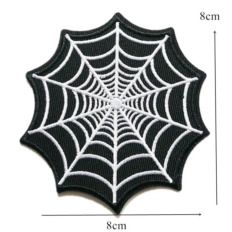8CM Embroidered Patches Spider Web Sew Iron On Badges For Bag Jeans Hat T Shirt DIY Appliques Craft Decoration | Дом и сад