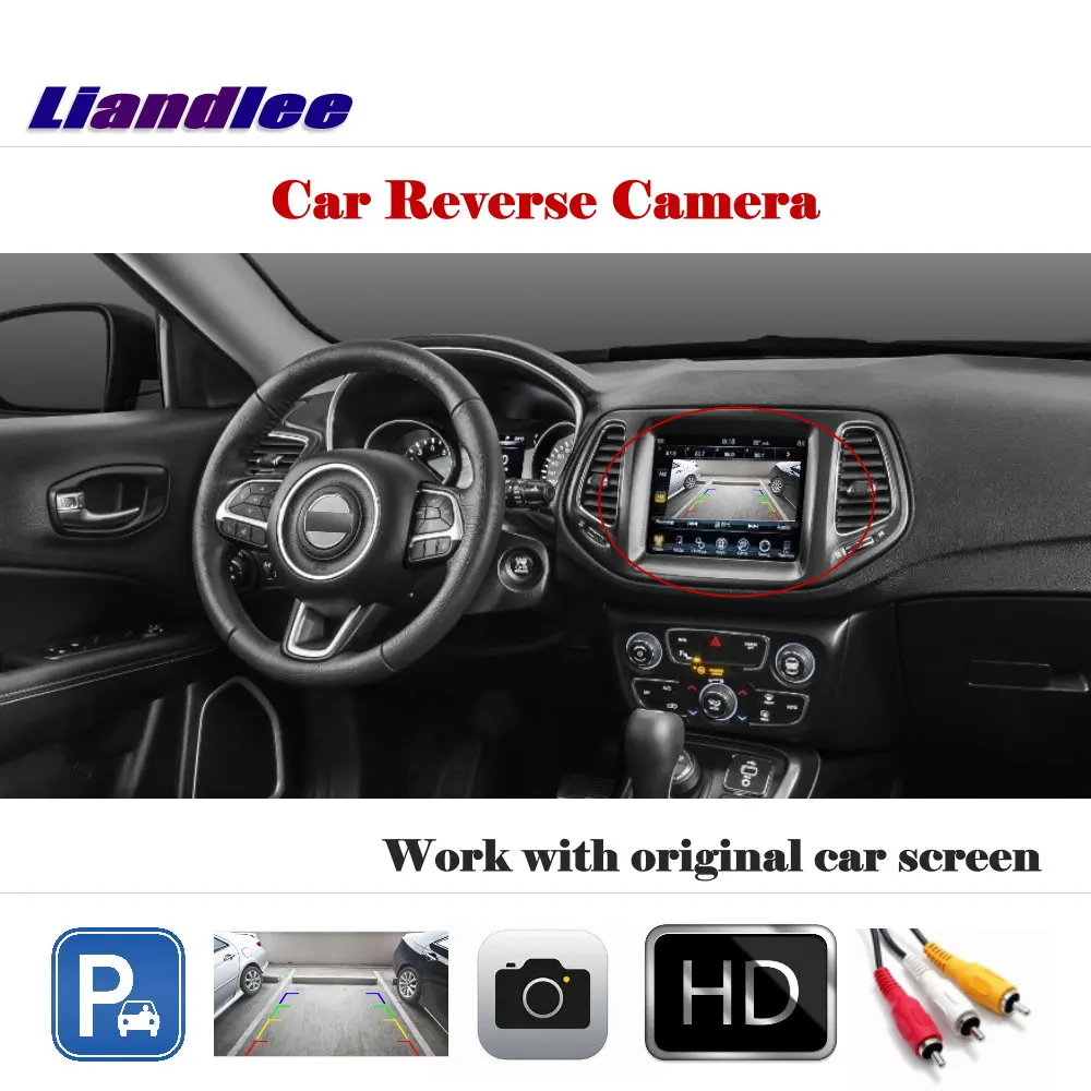 Liandlee Авто обратная парковочная камера для Jeep Compass 2011 2016 заднего вида работы с