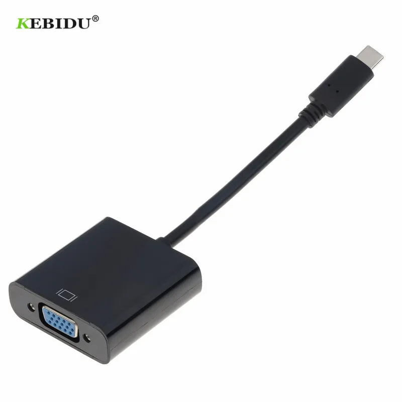 Кабель переходник Kebidu Type C VGA USB 3 1 Папа мама 12 дюймов|Кабели VGA| |