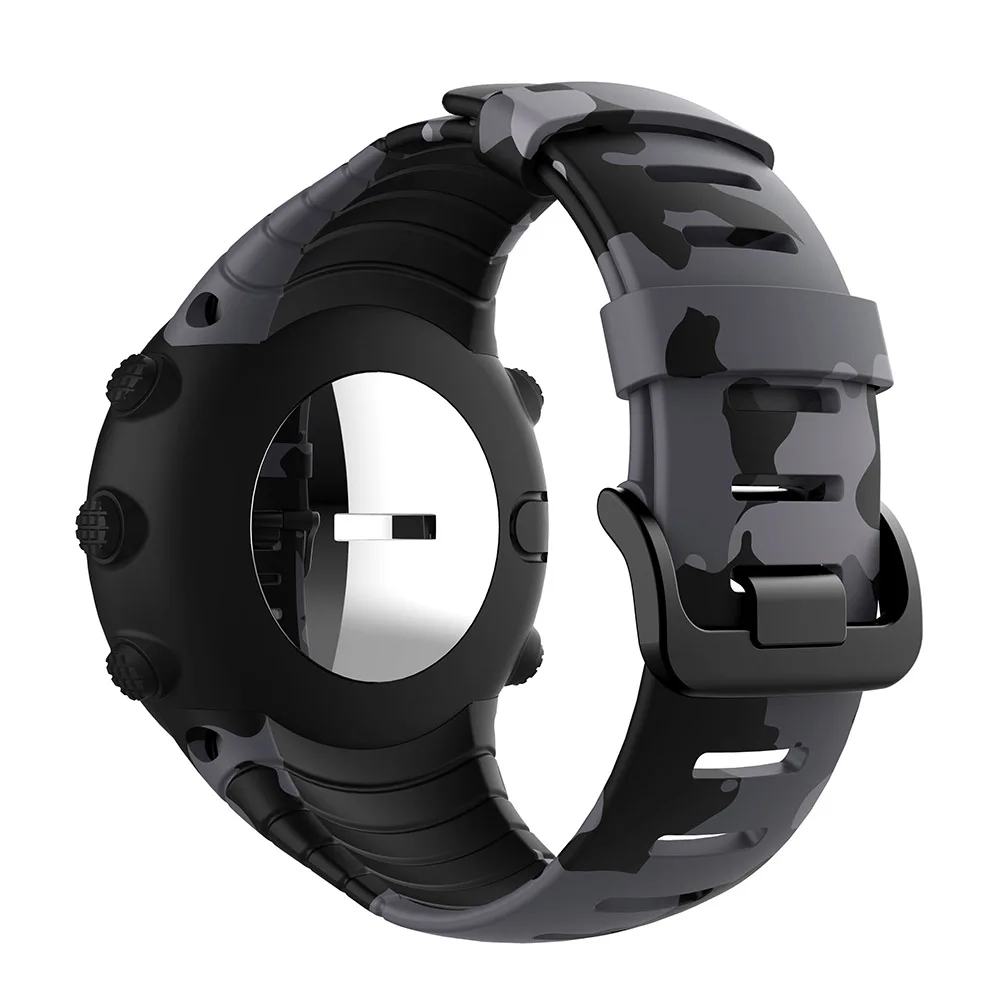 Модный Камуфляжный мягкий силиконовый спортивный ремешок для Suunto Core Смарт часы