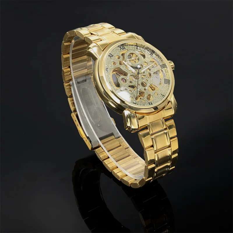 Часы мужские механические Автоматические золотистые 2016 | Наручные часы