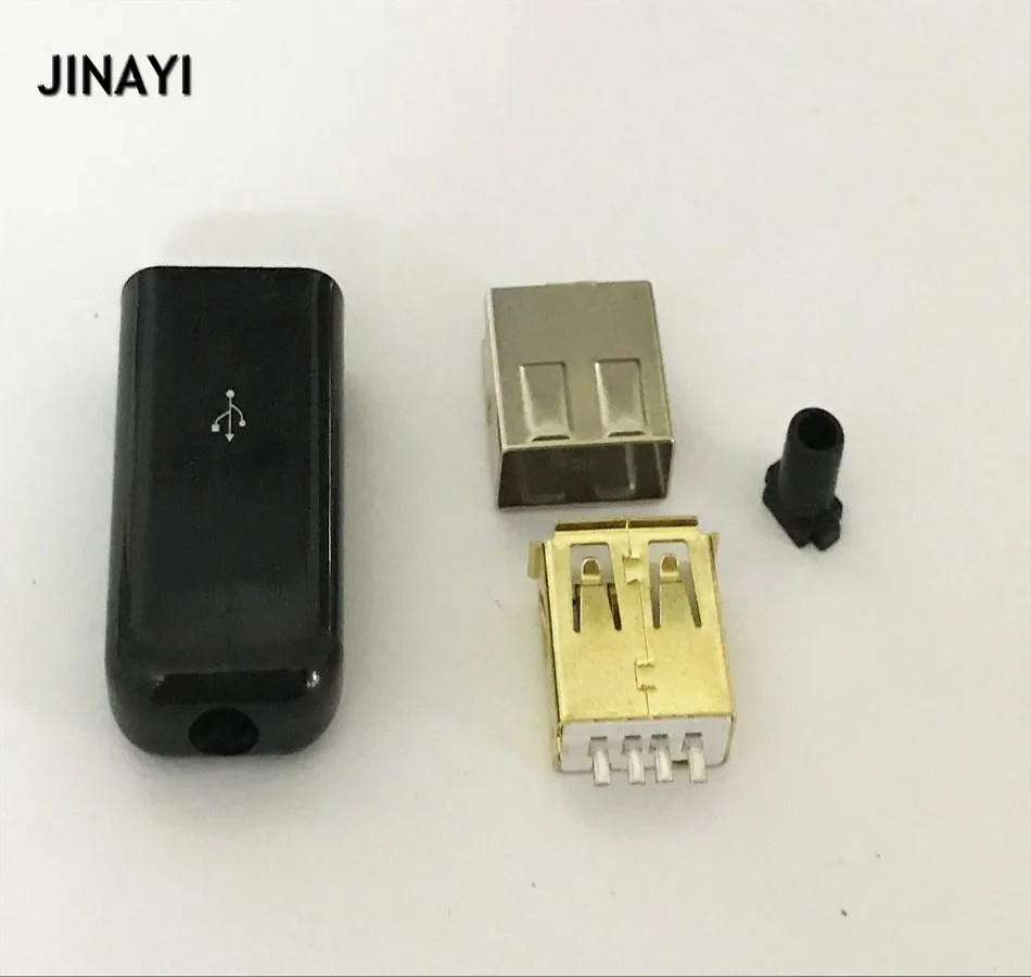 10 шт./лот позолоченный USB 2 0 Тип A гнездо адаптера DIY разъем|socket connector|usb 2.0 connectorusb