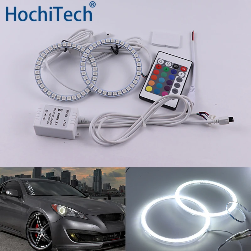

For Hyundai Genesis Coupe 2010 2011 2012 2013 2014 Multi-color Led Angel Eyes Kit RGB Halo Rings Daytime Light DRL