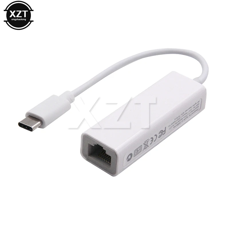 Высокоскоростной кабель RJ45 10/100 гигабитный проводной Интернет USB3.1 Type-C Ethernet