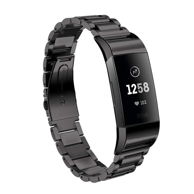 Металлический ремешок для наручных часов YUEDAER, ремешок для Fitbit Charge 3, сменный ремешок для часов, застежка-бабочка, Браслет для Fitbit Charge3