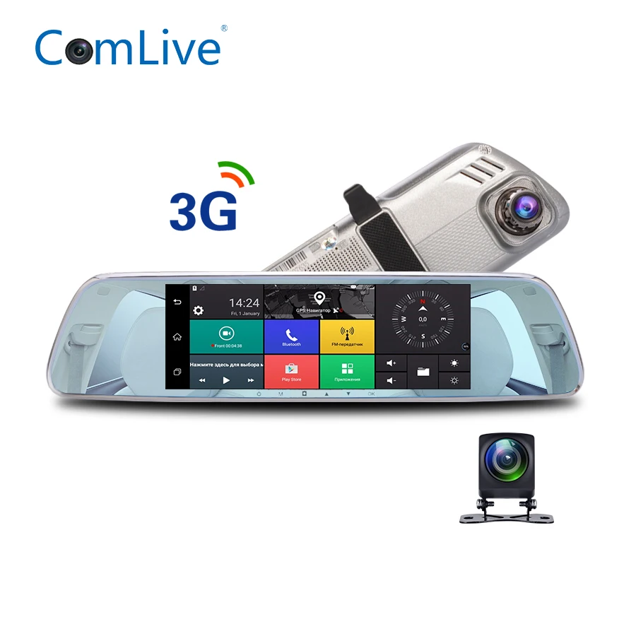 Camlive factory V200 Ночной vison 7 &quot3g камера памяти GPS Bluetooth навигация тире зеркало
