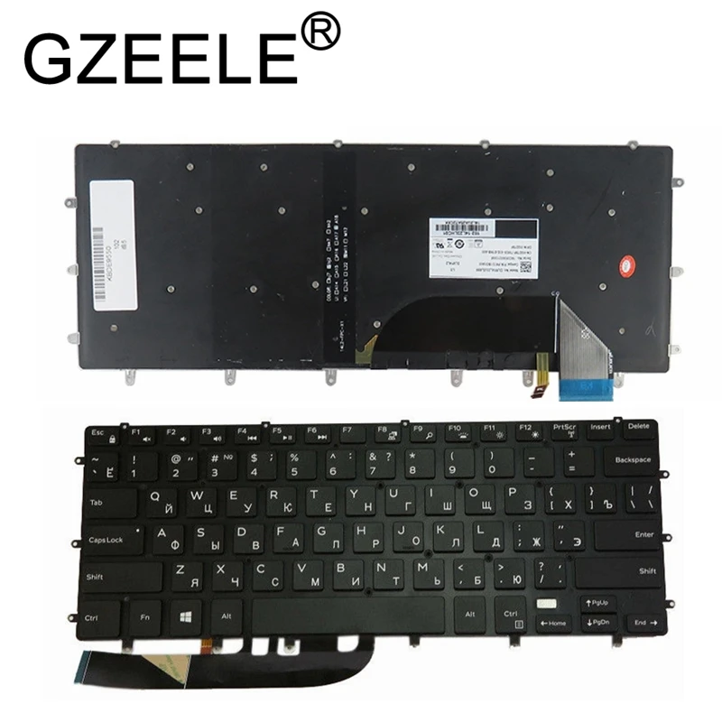 Новая русская клавиатура GZEELE с подсветкой для DELL XPS 15 9550 9560 5510 M5510 RU DLM14L23SUJ442 0HPHGJ