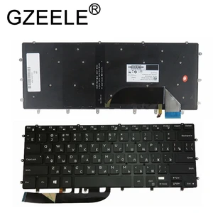 Новая русская клавиатура GZEELE с подсветкой для DELL XPS 15 9550 9560 5510 M5510 RU DLM14L23SUJ442 0HPHGJ, черная, без подсветки рамки