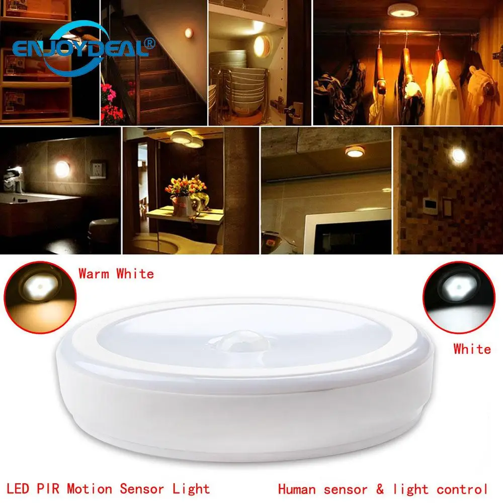 6 светодиодных ночников беспроводной инфракрасный PIR датчик движения Детектор
