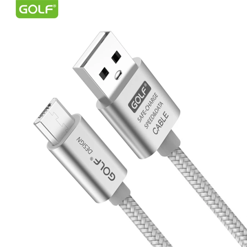 GOLF 3m металлический кабель Micro USB в оплетке для Huawei Mate 8 Samsung S6 S7 LG G3 G4 V10 Android Phone