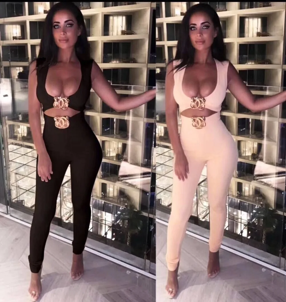 Высококачественный черный телесный комплект знаменитостей из 2 предметов