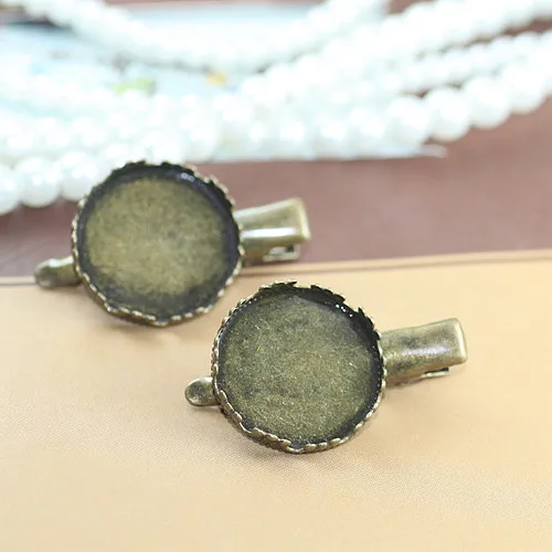 Стеклянная камея кабошон круглый ободок лоток Бобби клип шпильки зажим для волос