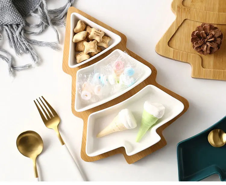 Скандинавский отсек домашняя Рождественская Фруктовая тарелка семена дыни для сухофруктов и конфет блюдо для закусок керамические закуски WF530202