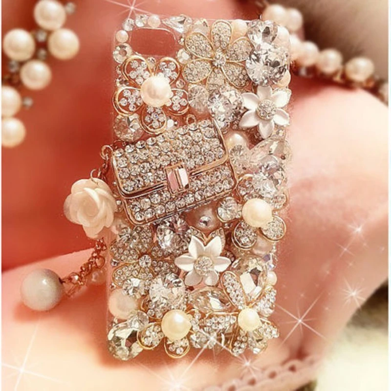Bling Diamonds 3D Crystal Stones Phone Case for iphoneX XR XS max 7 8 6 Plus Samsung Galaxy S5 Edge S8 A8 A9 Cover |