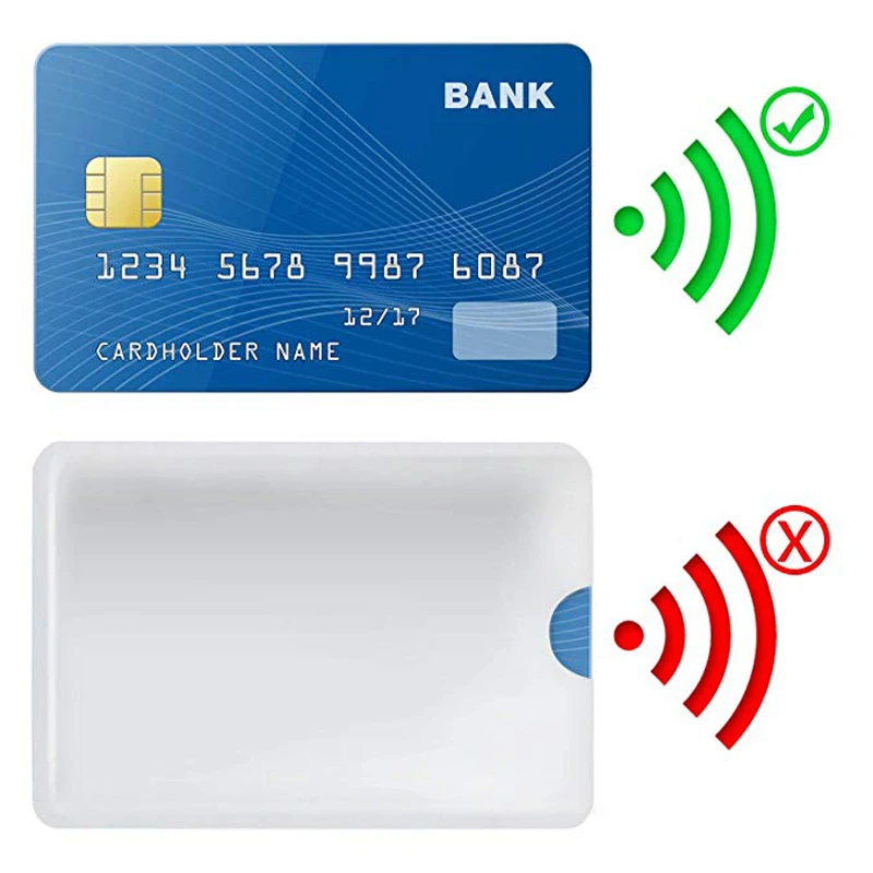 10 упаковок RFID новые серебряные блокирующие рукава Защита от кражи карты защита