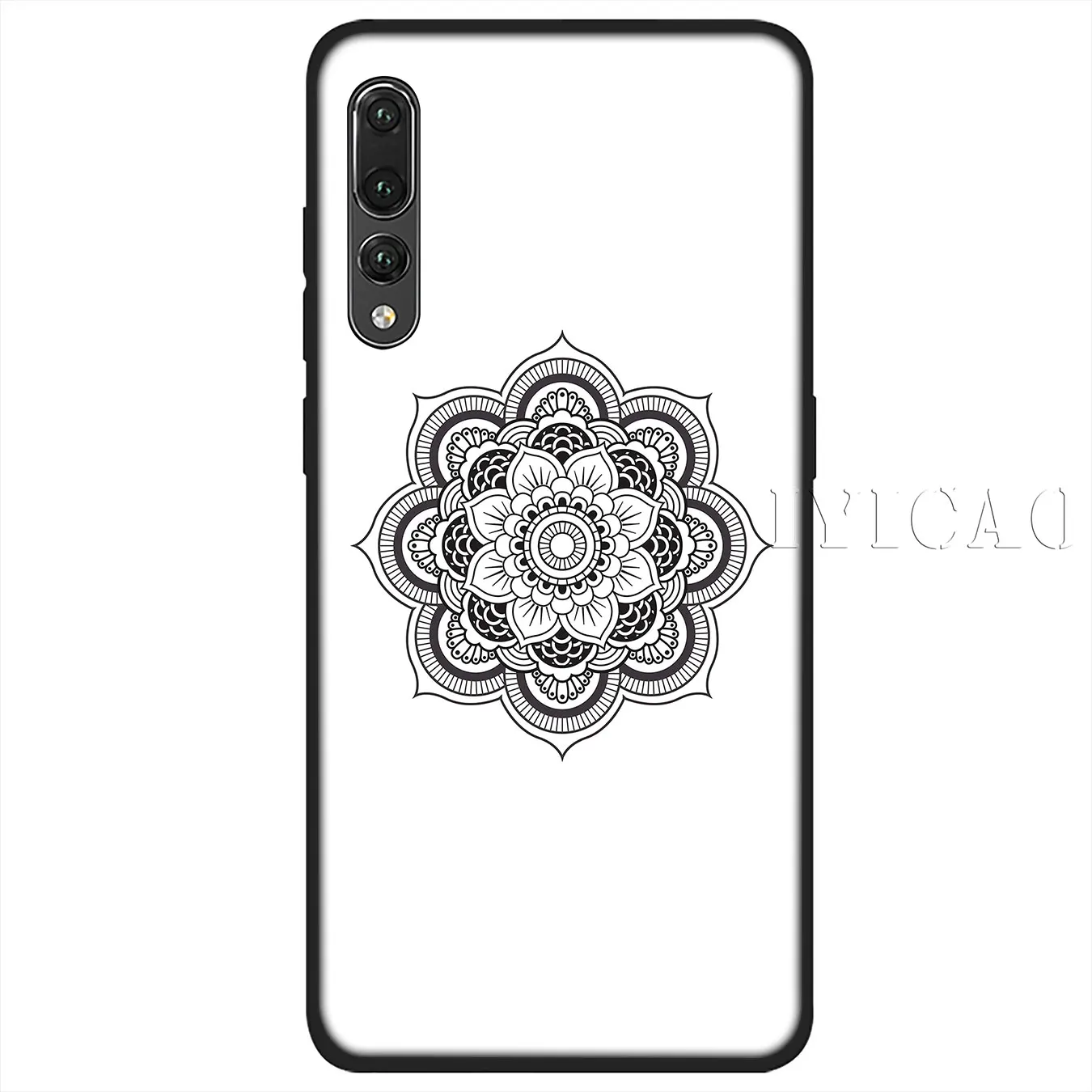 IYICAO Blue totem mandala flower Soft Silicone Case for Huawei P30 P20 Pro P10 P9 P8 Lite Mini 2017 2016 P smart Z 2019 Cover |