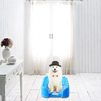 pet portable toilet potty tray puppy training pad with fence pee post for dog cat easy clean pet potty product indoor outdoor