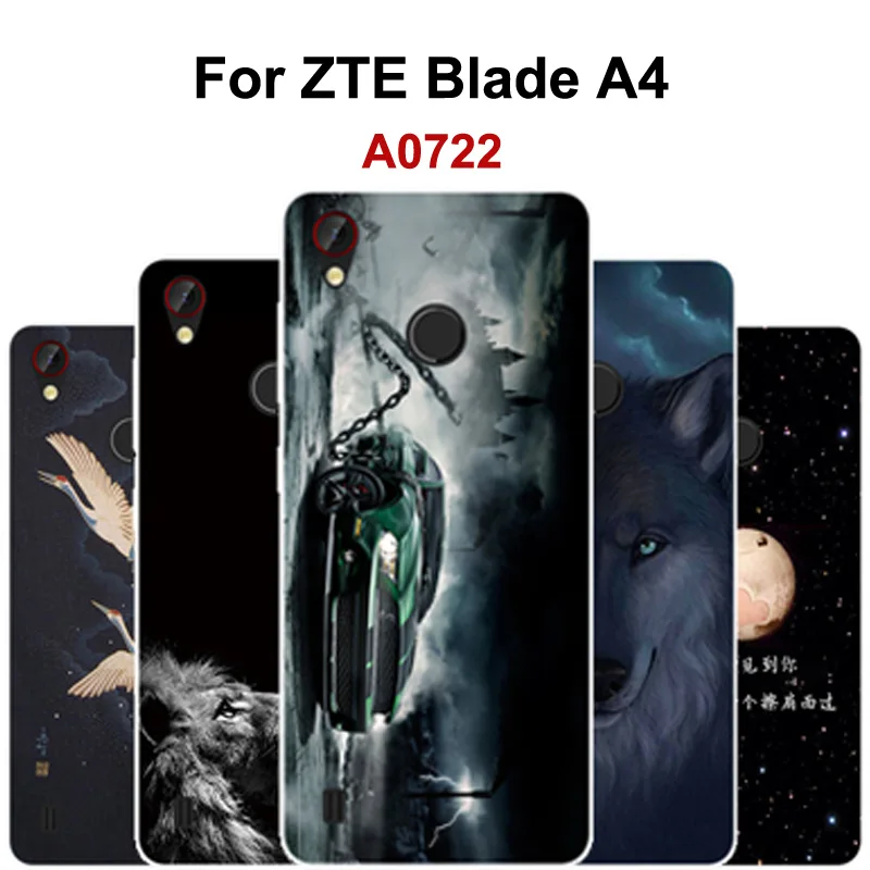 Модный мягкий силиконовый чехол для телефона s для zte Blade A4, чехол с рисунком, прозрачный чехол для zte Blade A4 A 4, чехол для A0722