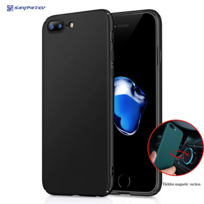 Чехол накладка для iPhone 7/8 Жесткий из поликарбоната встроенный кожаный чехол Apple