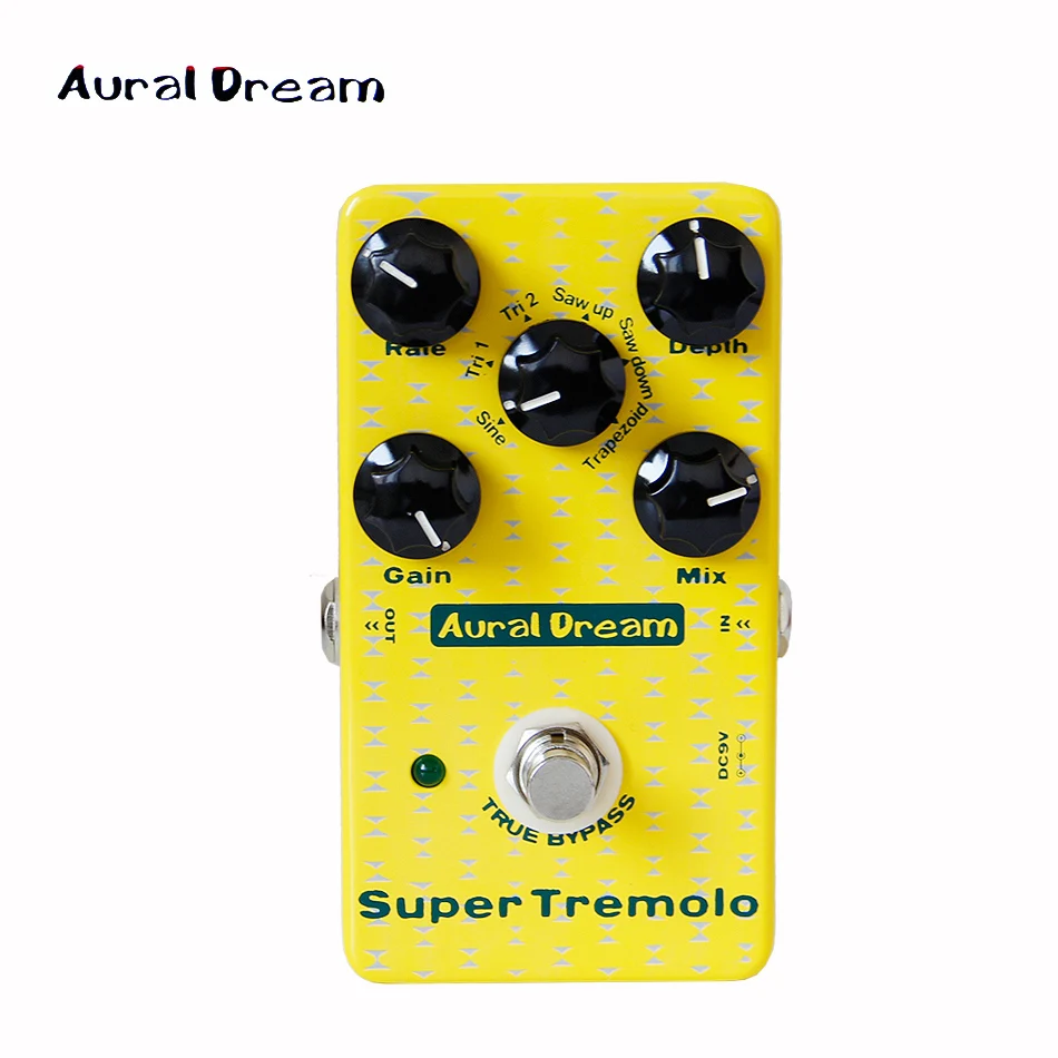 

Aural Dream Super Tremolo Digital Effects Pedal 6 Different Tremolo Effects to choose