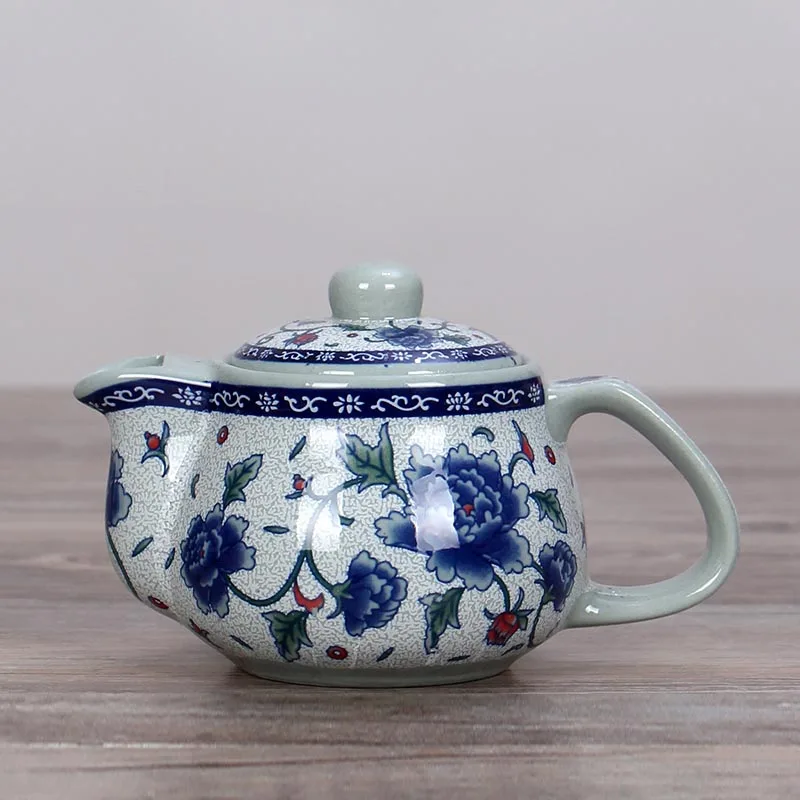 

260ml/500ml Handle Teapot Jingdezhen Blue and White Porcelain Vintage Pot / Tea Ceremony Drinkware Coffee Milk Kettles Decor