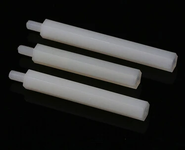 

200pcs M2*6+5 mm Hexagon nylon column Single head isolation column support interval column Nylon plastic sticks