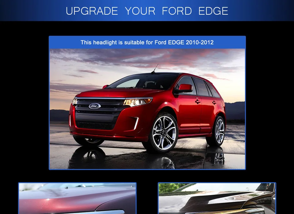 AKD автомобильный Стайлинг для Ford Edge фары 2012- Edge светодиодный фонарь DRL HID фара Angel Eye биксеноновые фары аксессуары