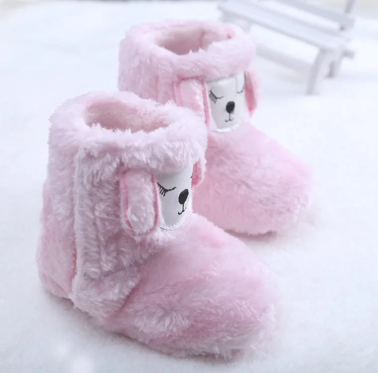 1 пара Так милый Ребенок Сапоги Зима Сначала Ходунки Мода Детская Обувь для