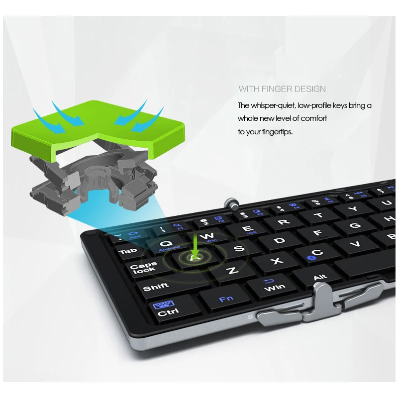 Складная мини клавиатура B.O.W с Bluetooth складной алюминиевый чехол для iOS Android Windows ПК