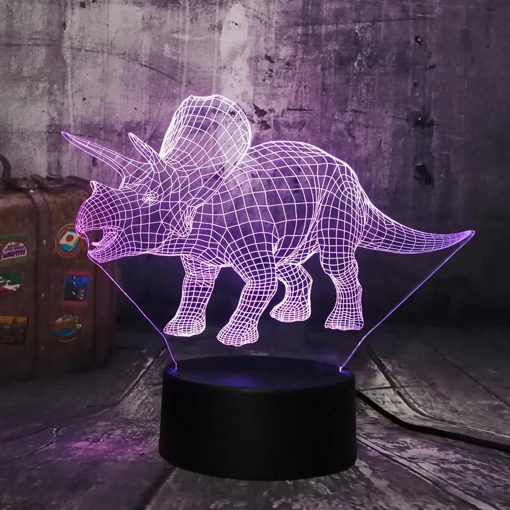 Пижама с динозавром из фильма Парк Юрского периода Трицератопс 3D светодиодный