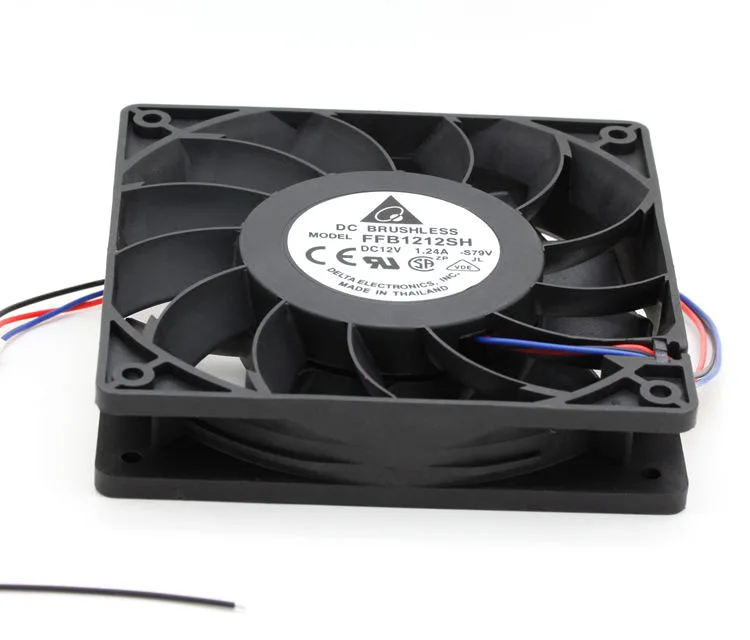 10 шт Для delta FFB1212SH 12025 12 см 120 мм DC 12V 1.24A 3-контактный мощный вентилятор охлаждения