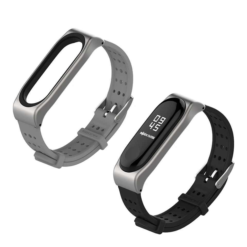 Mi jobs mi band 3 ремешок силиконовый ремешок для Xiaomi mi band 3 ремешок умные аксессуары mi band 4 Correa ремешок металлический браслет
