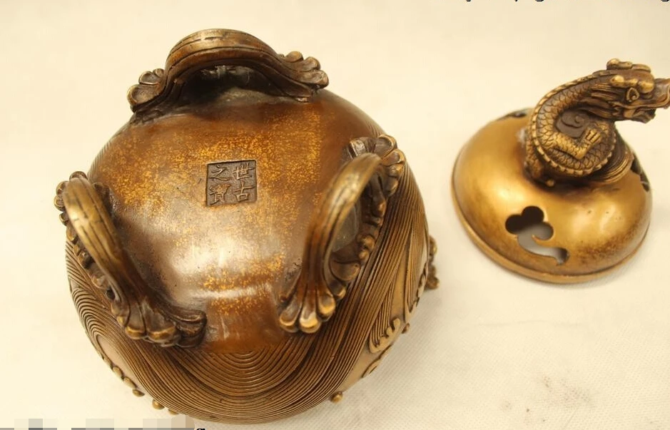 R0720 Подробная Информация о 8 &quotКитайский Народная Фиолетовый Бронзовый carving