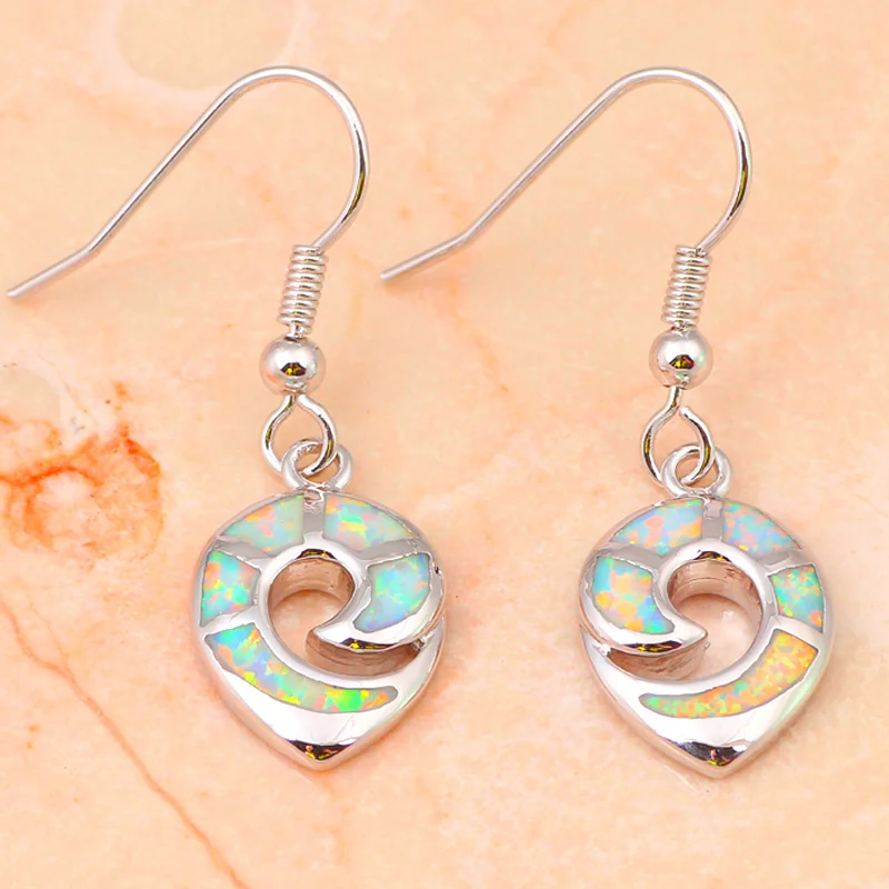 Опал ювелирные изделия Летний стиль серьги для женщин Белый огненный опал