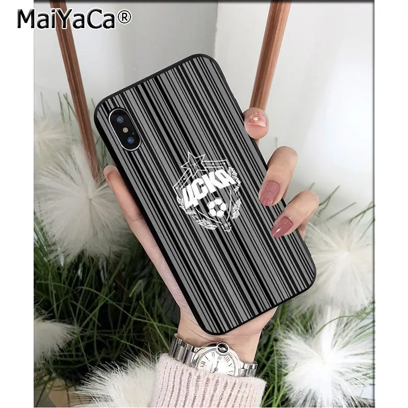 Мягкий чехол для телефона из ТПУ MaiYaCa PFC ЦСКА футбольная команда iPhone 8 7 6 6S Plus X XS MAX 5