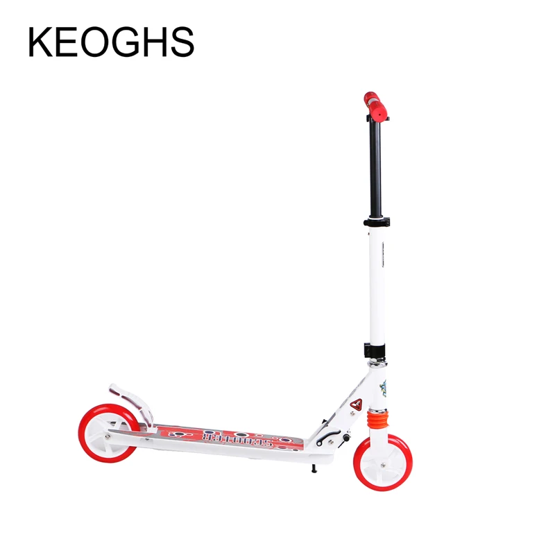 Скутер для взрослых складной из ПУ кожи 2 колеса светящийся Детский спорт на