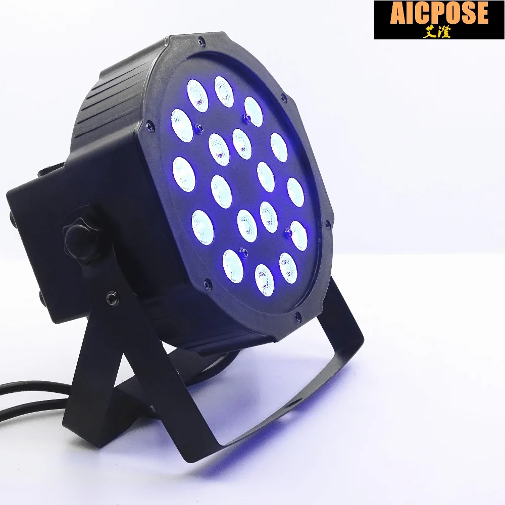 6 шт./Лот 18 шт. 3 Вт светодиодные лампы 18x3 Par RGB в 1 плоский par led dmx512 дискотеки
